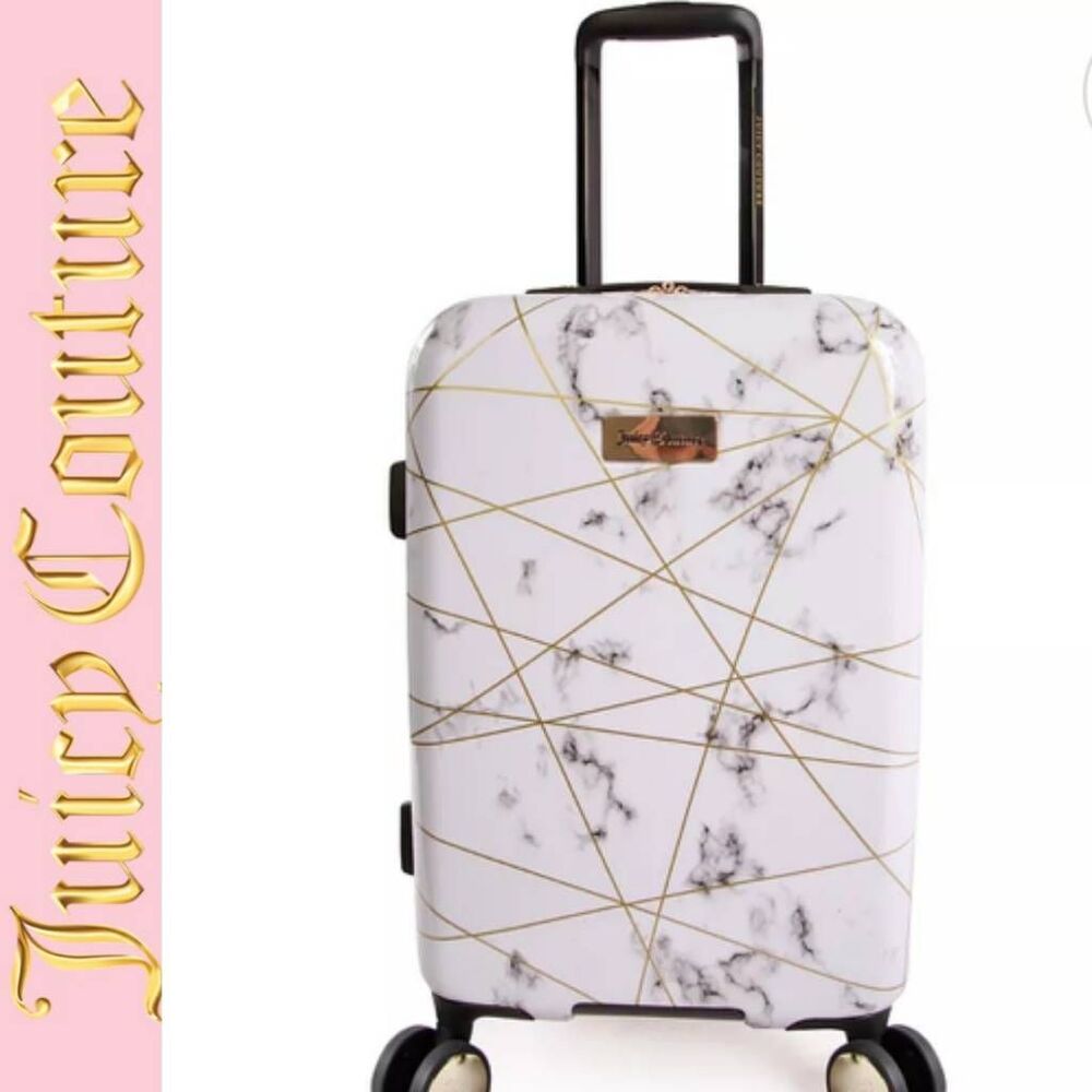 Juicy Couture Marble Web Carry-On Hard Side Spinner Luggage